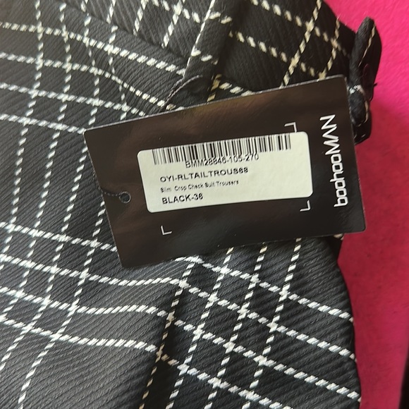 Men’s Black and White slacks from Boohoo Man - Picture 3 of 3